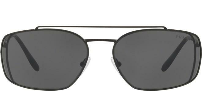 Pre-owned Prada Pr 19ws Black/dark Grey (1ab-5s0) Sunglasses In Gray