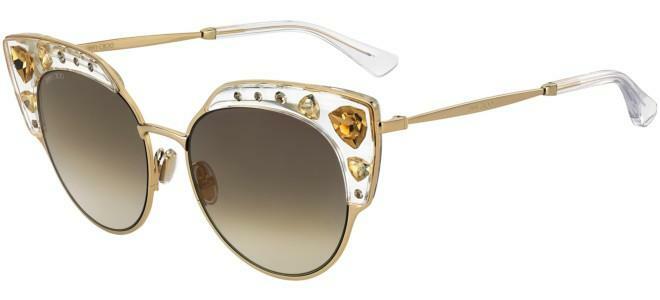 Pre-owned Jimmy Choo Audrey/s Gold/brown Shaded (rej/fq) Sunglasses In Gray