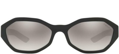 Pre-owned Prada Pr 19zs White/dark Grey (1425/s0) Sunglasses In Gray