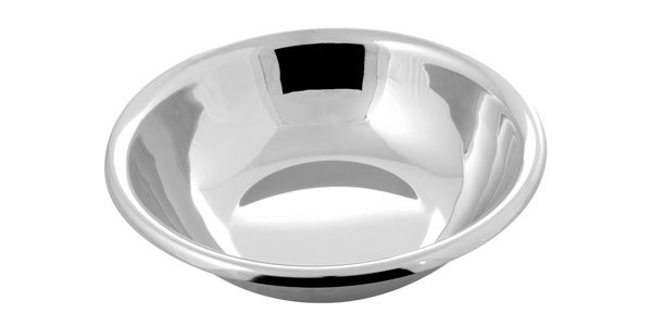 Insalatiera Ciotola Coppa Bacinella Scodella Inox Fondo Piano Cucina 26cm dfh