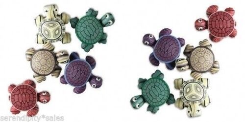 POLYMER CLAY TURTLE MAGNETS Lot of 5 Assorted Colors 24x22mm (...