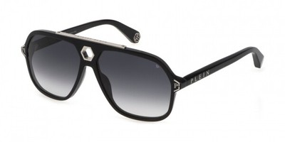 PHILIPP PLEIN PHILIPP PLEIN SPP004M-0700 SHINY BLACK SUNGLASSES