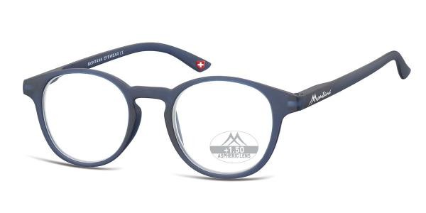 Montana Eyewear MR52A100 10 dpt matt blau Herren Damen Brille Kunststoff Rund Bl