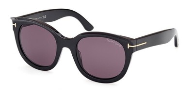 Pre-owned Tom Ford Ft1114-01a-54 Shiny Black Sunglasses