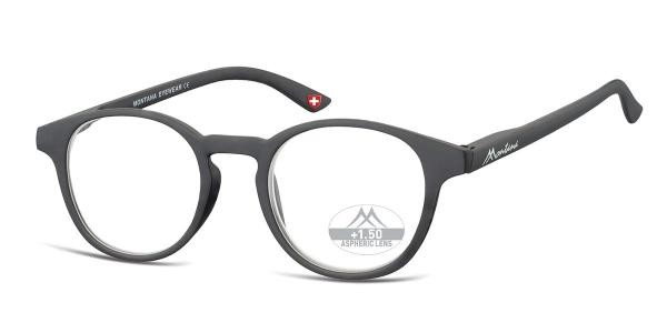 Montana Eyewear MR52250 25 dpt noir mat lunettes hommes femmes plastique rond