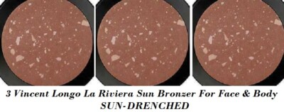 Vincent Longo La Riviera Sun Bronzer For Face & Body SUN-DRENCHED 3 NEW REFILLS