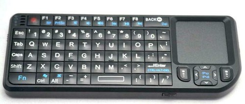 Mini Funk Tastatur mit Touchpad & Beleuchtung - schwarz US Layout Raspberry Pi