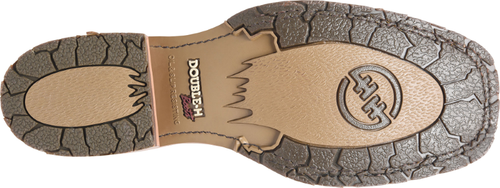 Pre-owned Double-h Boots Men's 11” Covada Wide Square Toe Ice™ Stockman Western Boot Tan - In Medium Bro