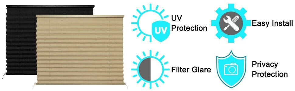 RV Blinds For Camper Windows Motorhome Trailer Pleated Privacy Shades Screen Set