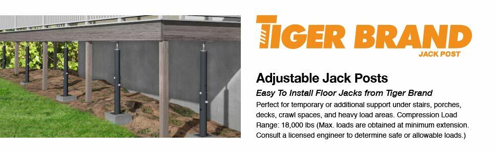 3 Tiger Brand Adjustable Jack Post Support Column House Sagging