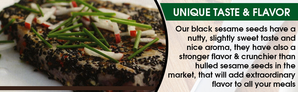 100% All Natural Grown Organiclly PREMIUM RAW Black Sesame Seeds 2lbs 