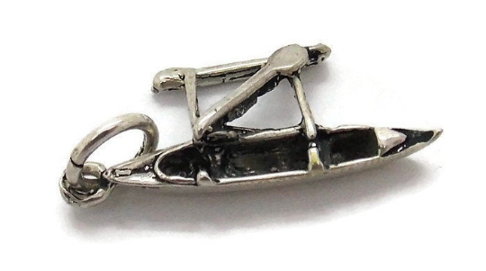 Boat, Kayak, Canoe, Pendant Charm .925 Sterling Silver!!