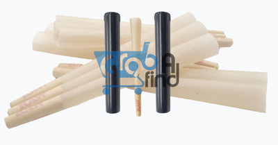 RAW Cones Classic King Size | 100 Pack + 2 Black Pop-Top Tubes | Authentic Raw