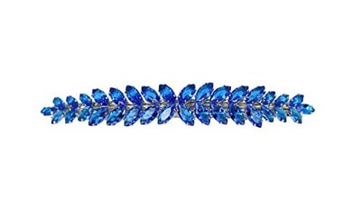 Gorgeous Blue CZ Crystal floral Hair Barrette