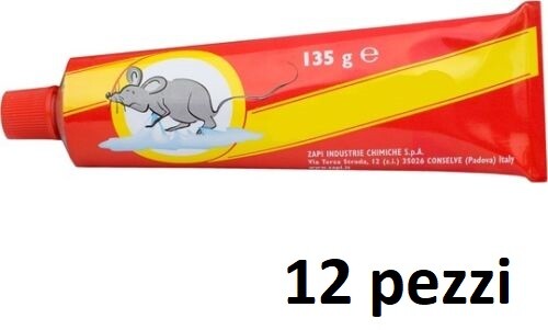 Set 12 Pezzi Colla Adesivo Topi Topicida Non Tossica Ratti 135gr dfh