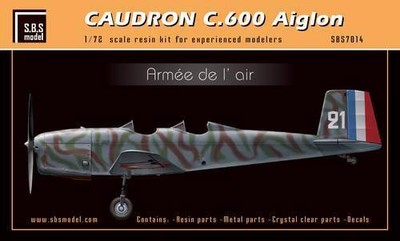 SBS Model 1/72 Caudron C.600 Aiglon ''Armée de l''Air K7014