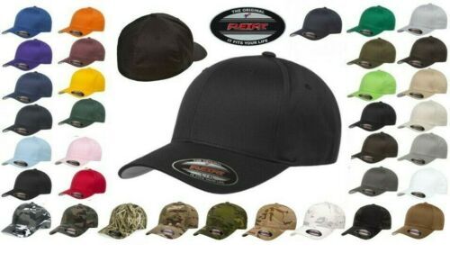 FLEXFIT Classic ORIGINAL 6-Panel Fitted Baseball Cap HAT S/M