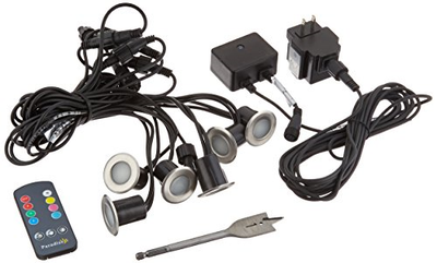Sterno Home GL28103SS6 Paradise Low Voltage Color Changing LED Deck Light Kit 6W