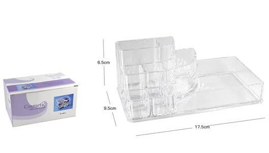 Organizer Box Trasparente Scomparti Posti Per Trucchi Cosmetici Makeup 10249 dfh