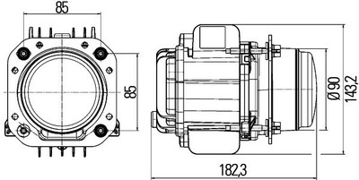 HELLA 1ML 010 820-831 LED Hauptscheinwerfer, Rechts Hauptscheinwerfer