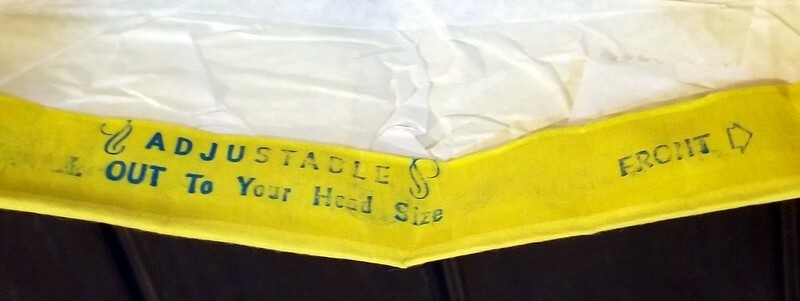 Vintage 1957 Mead's Fine Bread & Potato Chips Paper Soda Jerk Hat Cowboy Sign!