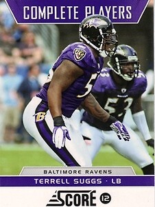 2012 Score Complete Players Glossy Ravens Football Card #6 Terrell Suggs