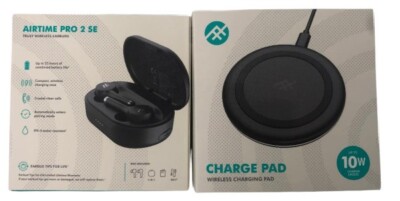 iFrogz Airtime Pro 2 SE Wireless Earbuds & Charging Pad - Black - New