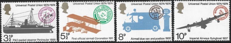 1974 Sg 954/957 Centenary of Universal Postal Union MNH