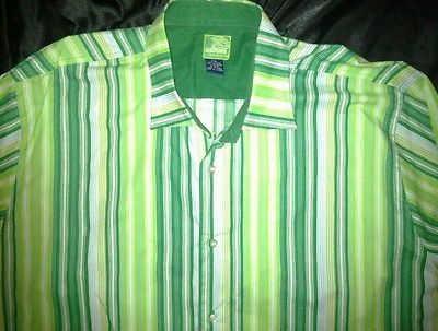 Camisas para hombre informales a rayas azules crudas con botones