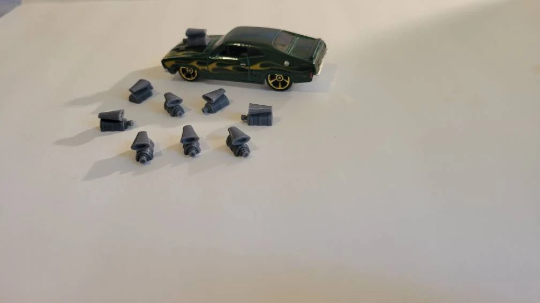 GasLands, Mad Max, Engine Blowers 8 items 3d printed. 1/64 scale Hotwheel. Car n
