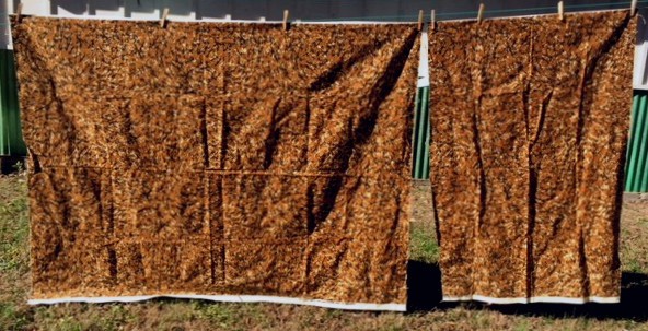 2 pcs Total 2 ¾ Yd of 55” Wide Town Country Crackle Print Fabric Abstract Canvas