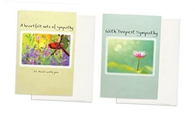  Sympathy Card Assortment 2 Unique Greeting Cards with Words of Comfort to 