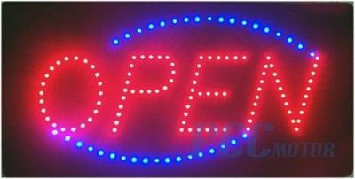 Outdoor Led Open Sign Open Animated LED Neon Sign 20 X 37 - Inches