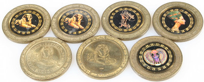 $1 BRASS SLOT TOKEN LUXOR LAS VEGAS COLLECTION OF 7