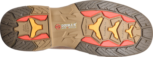 Pre-owned Double-h Boots Men's 11” Daunt Composite Toe Non-metallic Roper Work Boot Blue -