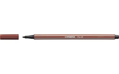 Premium Fibre-Tip Pen - STABILO Pen 68 - Pack of 1 - Sienna