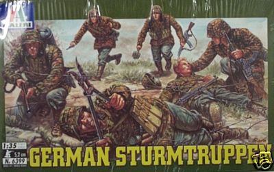 Italeri 1/35 German Storm Trooper Soldiers Figure Kit 6399