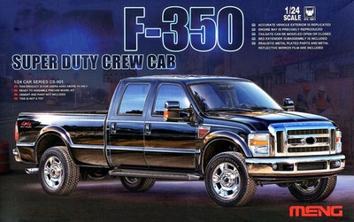 MENG CS-001 1/24 F-350 SUPER DUTY Crew Cab BUILT Model Car Red Red body
