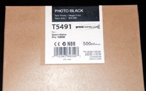 Original Epson Encre Style Pro 10600/T5491 Photo Noir 500ml Encre Cartouche