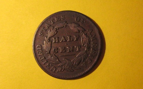 1829 Classic Head, Half Cent Old Copper