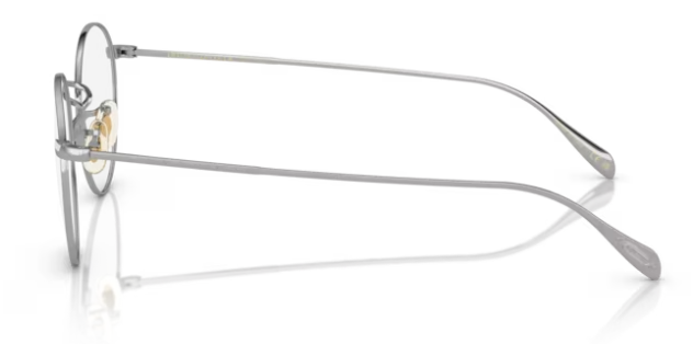 Pre-owned Oliver Peoples Coleridge 0ov1186 5036 Silver Round 47mm Men's Eyeglasses In Clear