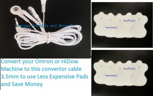 3.5mm QUAD 4 WAY LEAD CABLE +24 MASSAGE PADS COMPATIBLE w/ OMR...