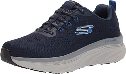 

Мужские спортивные темно-синие кроссовки Skechers с подушкой из пены с эффектом памяти Comfort Mesh Dlux Walker 232261, Navy / gray, 232261