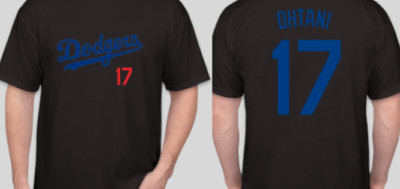 Shohei Ohtani Jersey Dodgers shirt t-shirt fan gear
