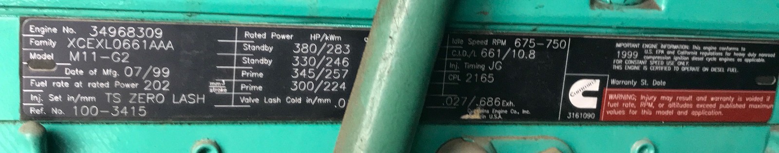 250kW Cummins Mobile Diesel Generator 250DQAB | S/N: H990975251