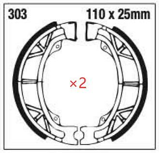 Front Brake Shoes for Honda TRX90EX Sportrax 90 2002 2003 2004 2005 2006 07 2008
