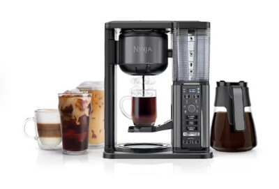 Ninja Specialty Coffee Maker with Fold-Away Frother and Glass Carafe CM405A