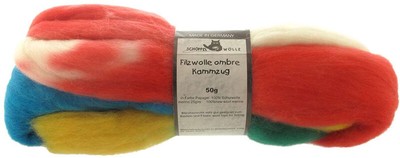 89  / KG) Felting Wool Ombre Worsted 50g Schoppel Virgin Wool Colour 1701 Parrot