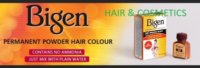 Bigen Permanent Powder Hair Dye-No Ammonia Mix with water-ALL COLOUR-FAST UK P&P