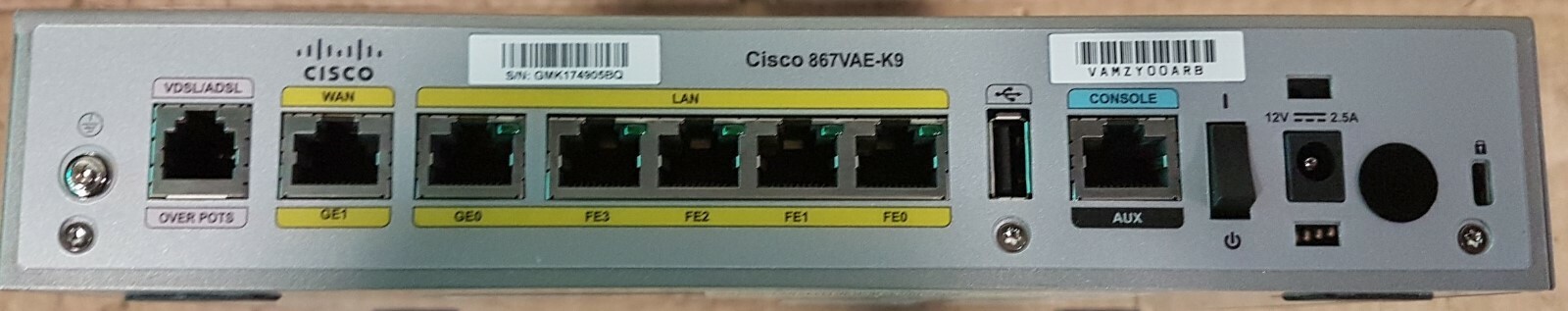 CISCO 867VAE-K9 V02 Integrated Services Router